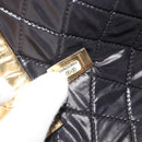 CHANEL Clutch Bag Leather Gold Tone Silver CC Auth BA13613SAM-23