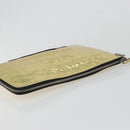 CHANEL Clutch Bag Leather Gold Tone Silver CC Auth BA13613SAM-6