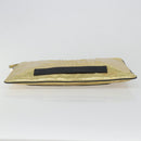 CHANEL Clutch Bag Leather Gold Tone Silver CC Auth BA13613SAM-7
