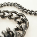 CHANEL Matelasse Chain Hand Bag Calf Skin 2way Black Silver CC Auth BA13614SAM-16