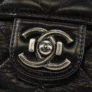 CHANEL Matelasse Chain Hand Bag Calf Skin 2way Black Silver CC Auth BA13614SAM-23