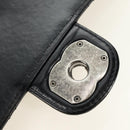 CHANEL Matelasse Chain Hand Bag Calf Skin 2way Black Silver CC Auth BA13614SAM-25