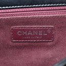 CHANEL Matelasse Chain Hand Bag Calf Skin 2way Black Silver CC Auth BA13614SAM-28