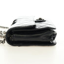 CHANEL Matelasse Chain Hand Bag Calf Skin 2way Black Silver CC Auth BA13614SAM-3