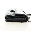 CHANEL Matelasse Chain Hand Bag Calf Skin 2way Black Silver CC Auth BA13614SAM-4