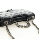 CHANEL Matelasse Chain Hand Bag Calf Skin 2way Black Silver CC Auth BA13614SAM-6