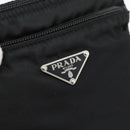 PRADA Shoulder Bag Nylon Black Silver Auth BA13615A-14