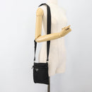PRADA Shoulder Bag Nylon Black Silver Auth BA13615A-23