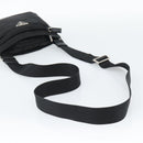 PRADA Shoulder Bag Nylon Black Silver Auth BA13615A-7