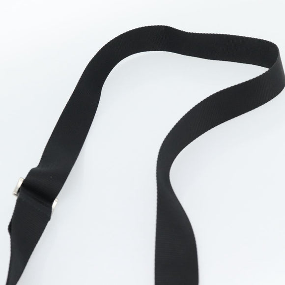 PRADA Schoudertas Nylon Zwart Zilver Auth BA13615A