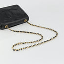 CHANEL Matelasse Chain Shoulder Bag Lamb Skin Gold Black CC Auth BA13617A-7