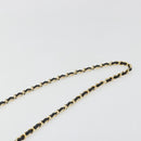 CHANEL Matelasse Chain Shoulder Bag Lamb Skin Gold Black CC Auth BA13617A-8
