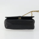 CHANEL Matelasse Chain Shoulder Bag Lamb Skin Gold Black CC Auth BA13617A-5