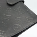 LOUIS VUITTON Monogram mat Agenda MM Day Planner Cover Black R20925 Auth BA13618-8