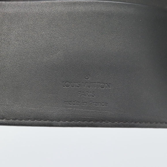 LOUIS VUITTON Monogram mat Agenda MM Day Planner Cover Black R20925 Auth BA13618