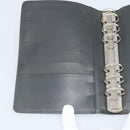 LOUIS VUITTON Monogram mat Agenda MM Day Planner Cover Black R20925 Auth BA13618-19