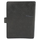 LOUIS VUITTON Monogram mat Agenda MM Day Planner Cover Black R20925 Auth BA13618-2