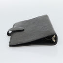 LOUIS VUITTON Monogram mat Agenda MM Day Planner Cover Black R20925 Auth BA13618-5