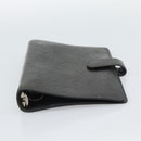 LOUIS VUITTON Monogram mat Agenda MM Day Planner Cover Black R20925 Auth BA13618-6