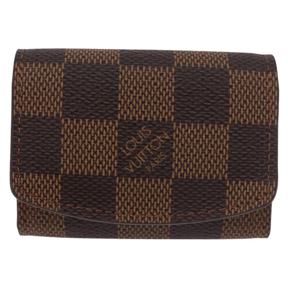 LOUIS VUITTON Damier Ebene Cuffs&Cuff Case Cuffs Silver M64675 LV Auth BA13620V