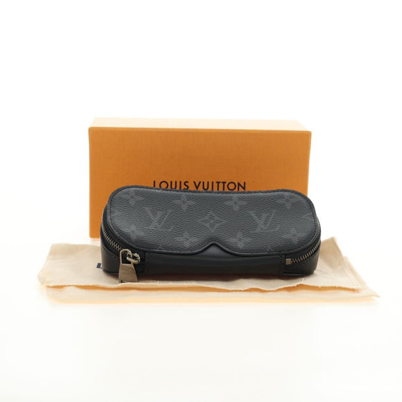 LOUIS VUITTON Monogram Eclipse Etui Lunette GM Glasses Case GI0654 Auth BA13621M