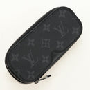 LOUIS VUITTON Monogram Eclipse Etui Lunette GM Glasses Case GI0654 Auth BA13621M-5