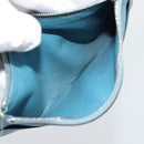 HERMES Dogon GM Wallet Leather Light Blue Silver Auth BA13622-12