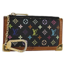 LOUIS VUITTON Monogram Multicolor Pochette Cles Purse Black M13664 Auth BA13623-1