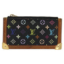 LOUIS VUITTON Monogram Multicolor Pochette Cles Purse Black M13664 Auth BA13623-13