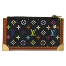 LOUIS VUITTON Monogram Multicolor Pochette Cles Purse Black M13664 Auth BA13623-2