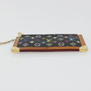 LOUIS VUITTON Monogram Multicolor Pochette Cles Purse Black M13664 Auth BA13623-6