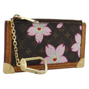 LOUIS VUITTON Monogram Cherry Blossom Pochette Cles Purse M92015 LV Auth BA13624-1