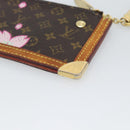 LOUIS VUITTON Monogram Cherry Blossom Pochette Cles Purse M92015 LV Auth BA13624-15