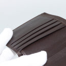 Salvatore Ferragamo Gancini Trifold Wallet Leather Brown Gold Auth BA13626V-18