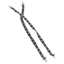 VERSACE Medusa Suspenders Metal Black Silver Auth BA13627-1