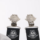 VERSACE Medusa Suspenders Metal Black Silver Auth BA13627-11