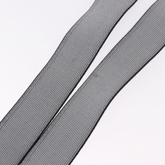 VERSACE Medusa Suspenders Metal Black Silver Auth BA13627