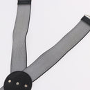 VERSACE Medusa Suspenders Metal Black Silver Auth BA13627-21