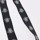 VERSACE Medusa Suspenders Metal Black Silver Auth BA13627-7