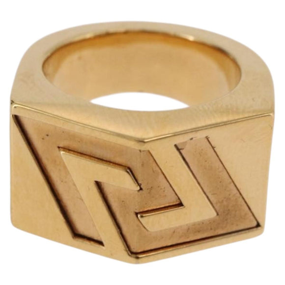 VERSACE Ring Metal Gold Tone Auth BA13629V