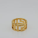 VERSACE Ring metal Gold Tone Auth BA13630V-4