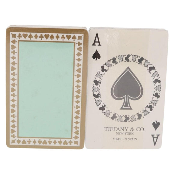 TIFFANY&Co. Speelkaarten Papier Blauw Groen Auth BA13631A