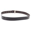 CARTIER Must Line Belt Leather 44.1"" Black Brown Silver Auth BA13632-2