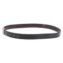 CARTIER Must Line Belt Leather 44.1"" Black Brown Silver Auth BA13632-3