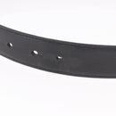 CARTIER Must Line Belt Leather 44.1"" Black Brown Silver Auth BA13632-4