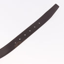 CARTIER Must Line Belt Leather 44.1"" Black Brown Silver Auth BA13632-9
