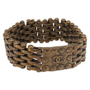 CHANEL Bracelet Metal Gold Tone CC Auth BA13634M-1