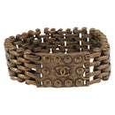 CHANEL Bracelet Metal Gold Tone CC Auth BA13634M-2