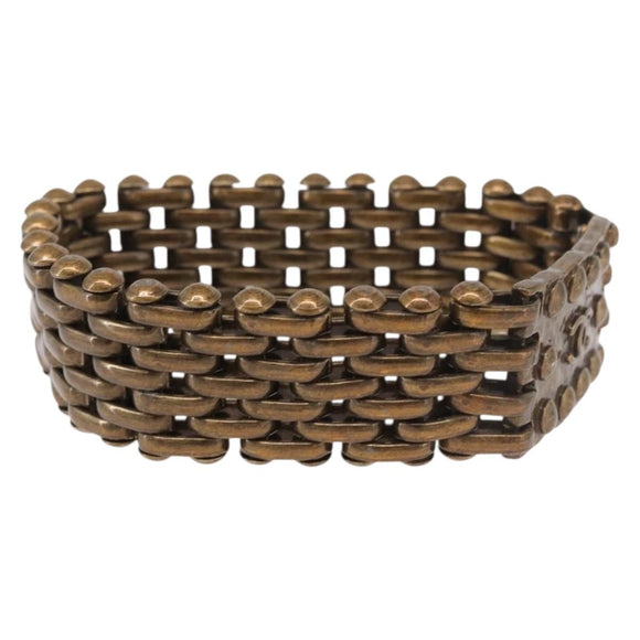 CHANEL Bracelet Metal Gold Tone CC Auth BA13634M
