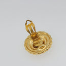 CHANEL Earring Metal Gold Tone CC Auth BA13635-4